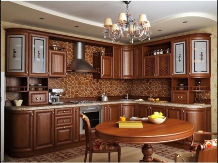 Коричневые кухни - купить кухню в коричневом цвете в Москве
